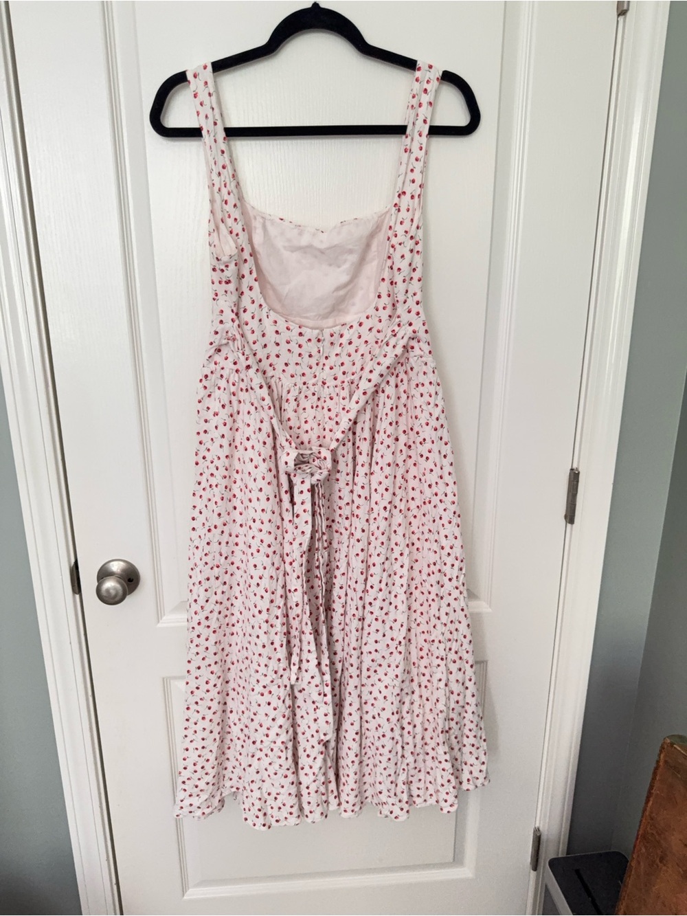Caroline Constas White Midi Dress with Red Floral Print - Picture 3 of 5